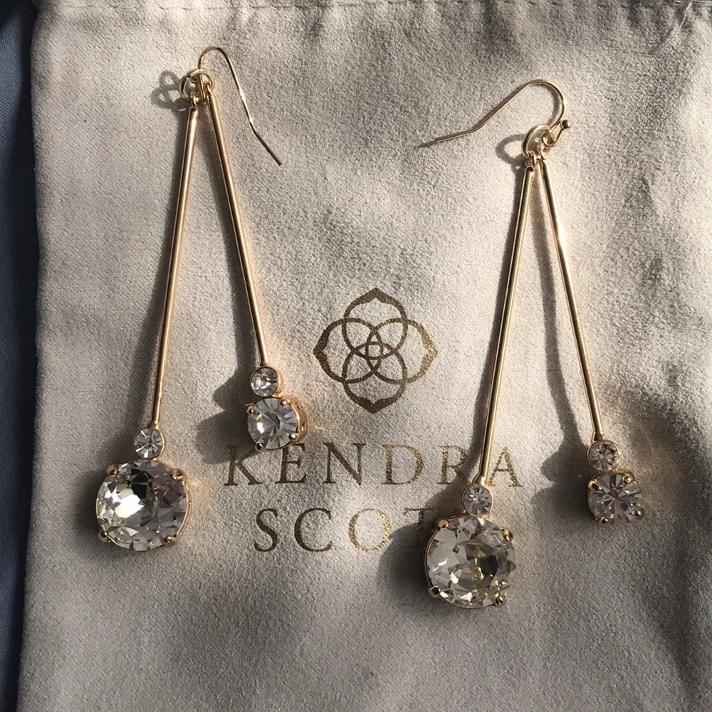 Beautiful J. Crew fake diamond drop earrings